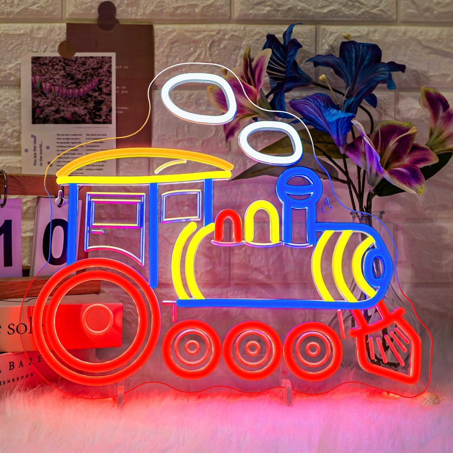 Party Games Shop - Train Neon Sign Locomotive Led Neon