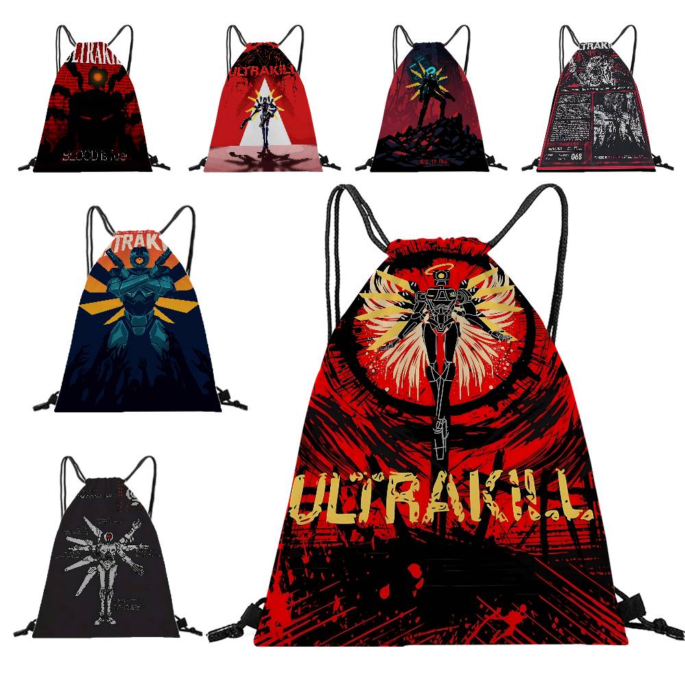 Party Games Steam Free - STEAM GAME U-ULTRAKILL Print Drawstring Bags