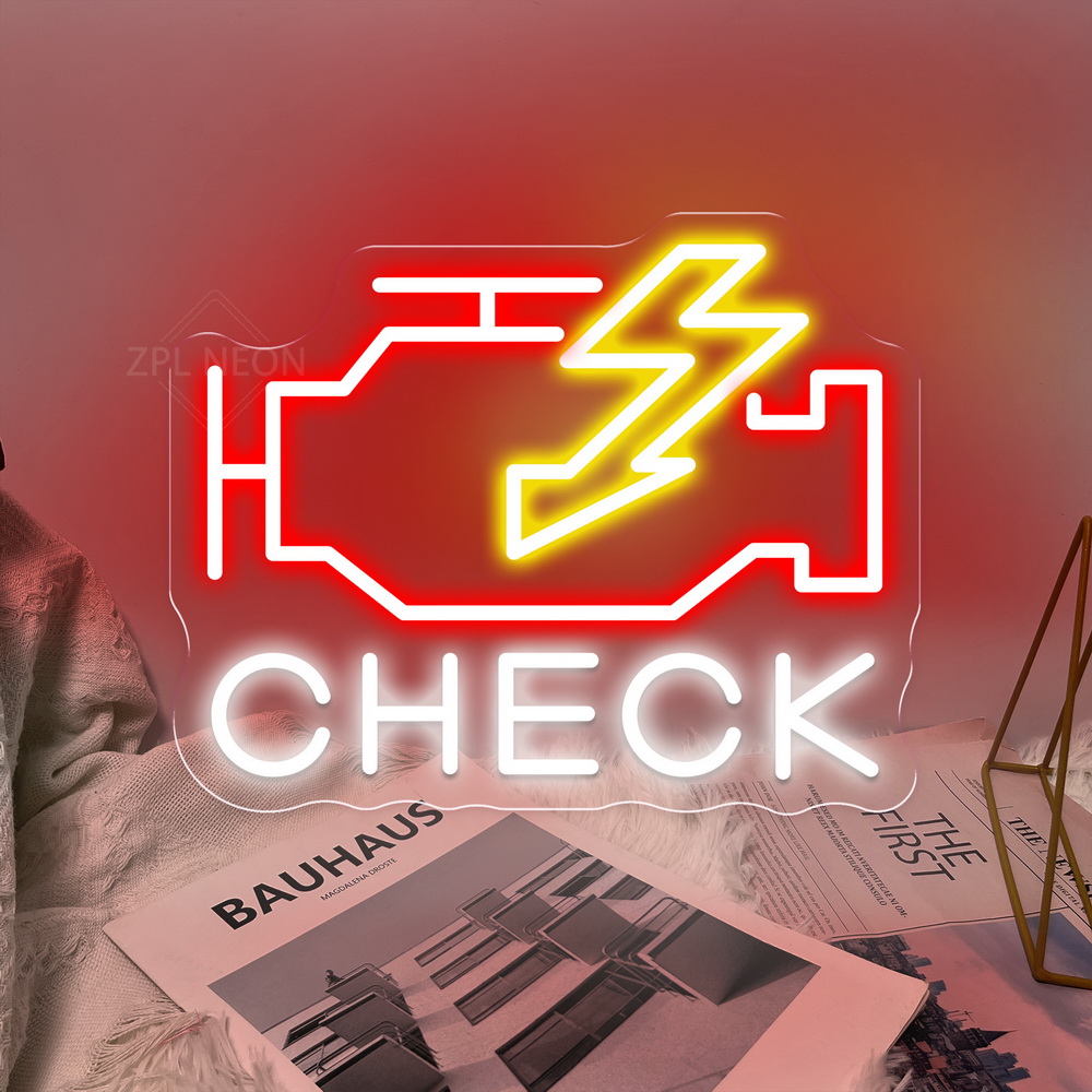 Party Games Shop - Check Engine Neon Sign Led Lights