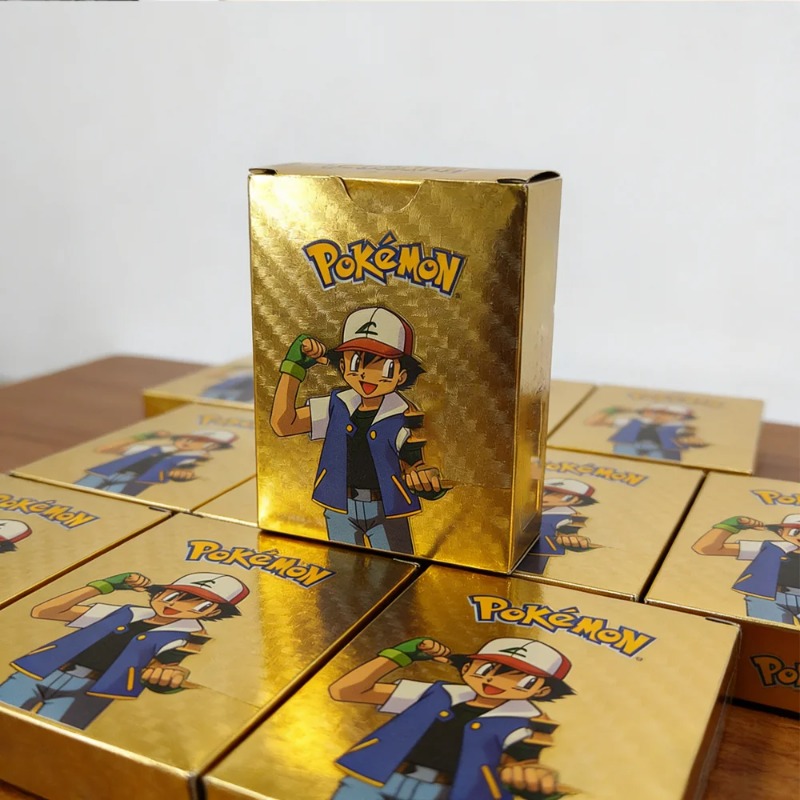 Party Games Box - 55PCS Pokemon Cards Vmax GX Gold