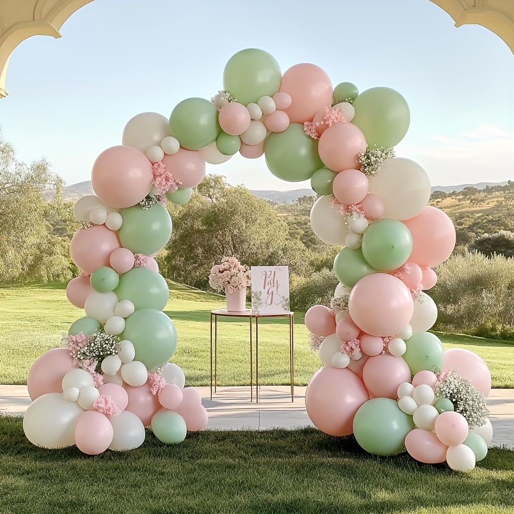 131pcs Sage Green And Pink Pas - Party Games Bridal Shower ulasan dan harga