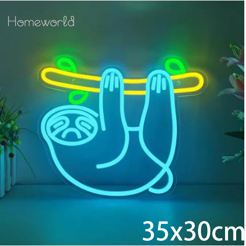 Sloth LED Neon Light sign  USB - Party Games Switch 1 ulasan dan harga