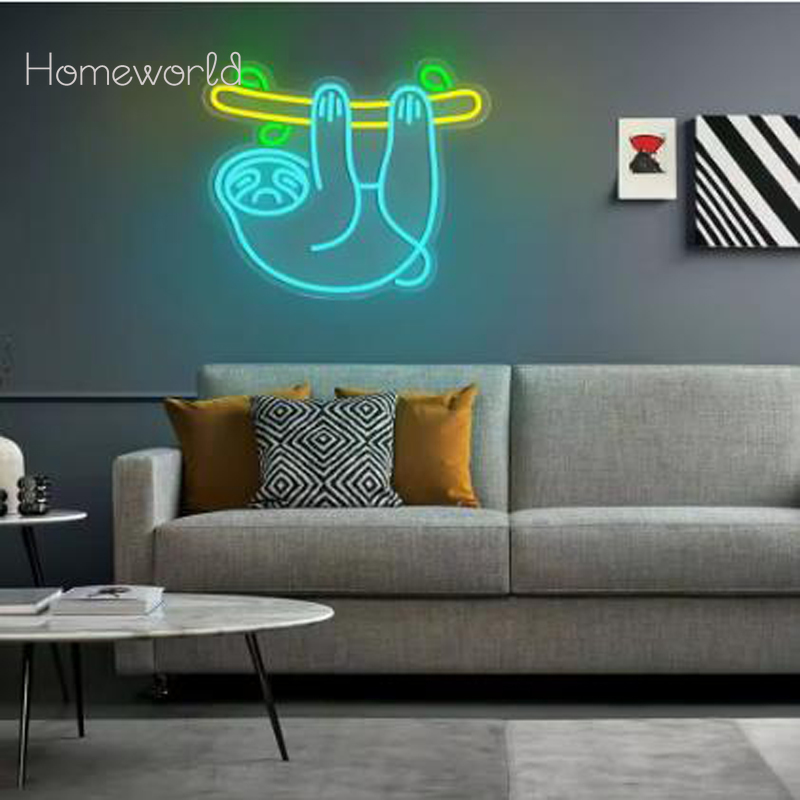 Sloth LED Neon Light sign  USB - Party Games Switch 1 ulasan dan harga