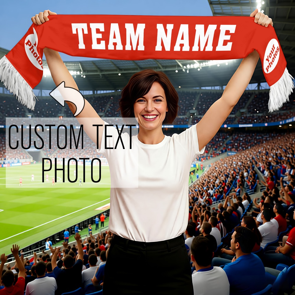 1pc Custom Team Fan Scarf - Pe - Party Games Bridal Shower ulasan dan harga
