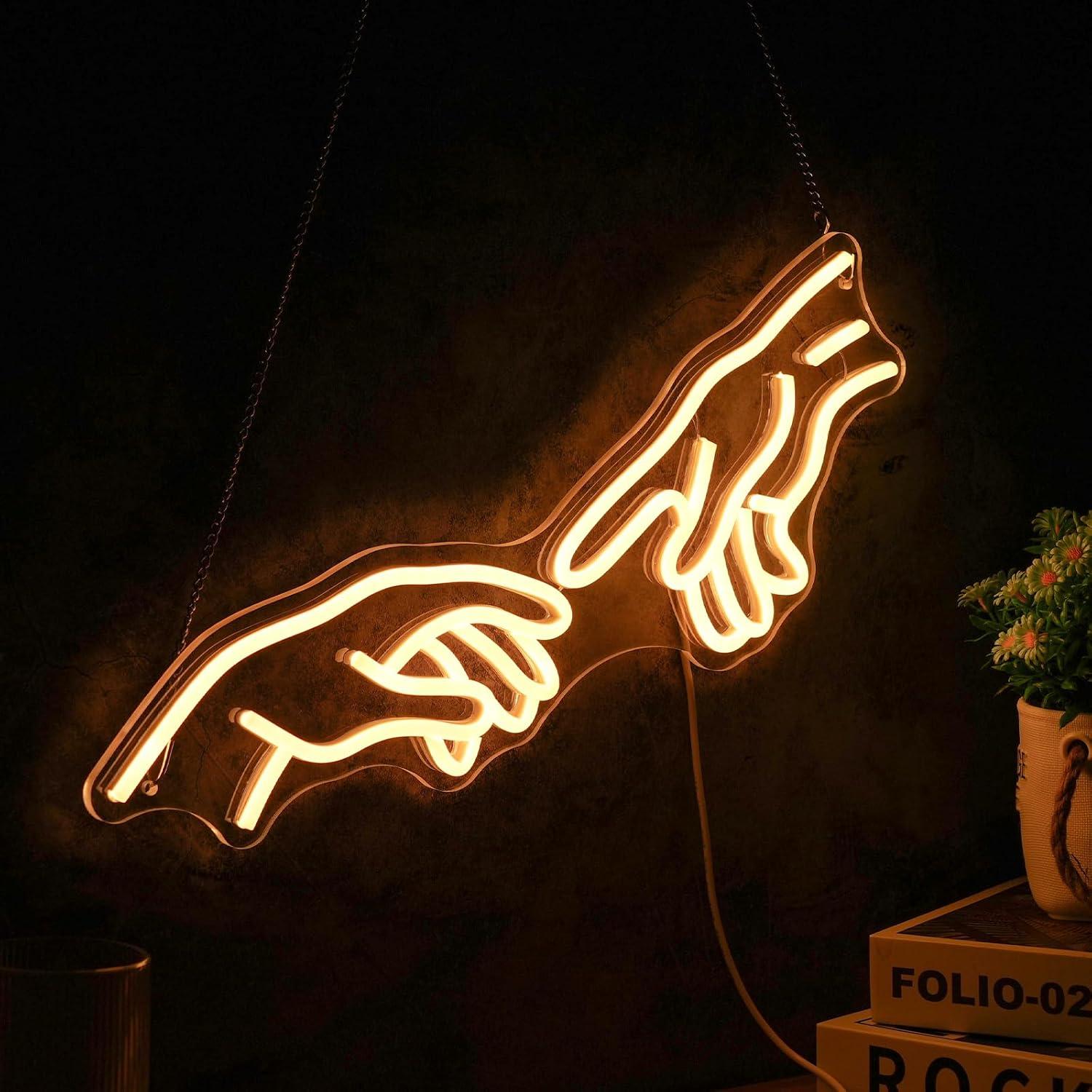 Hands Of God Gesture Neon Sign - Party Games Shop ulasan dan harga