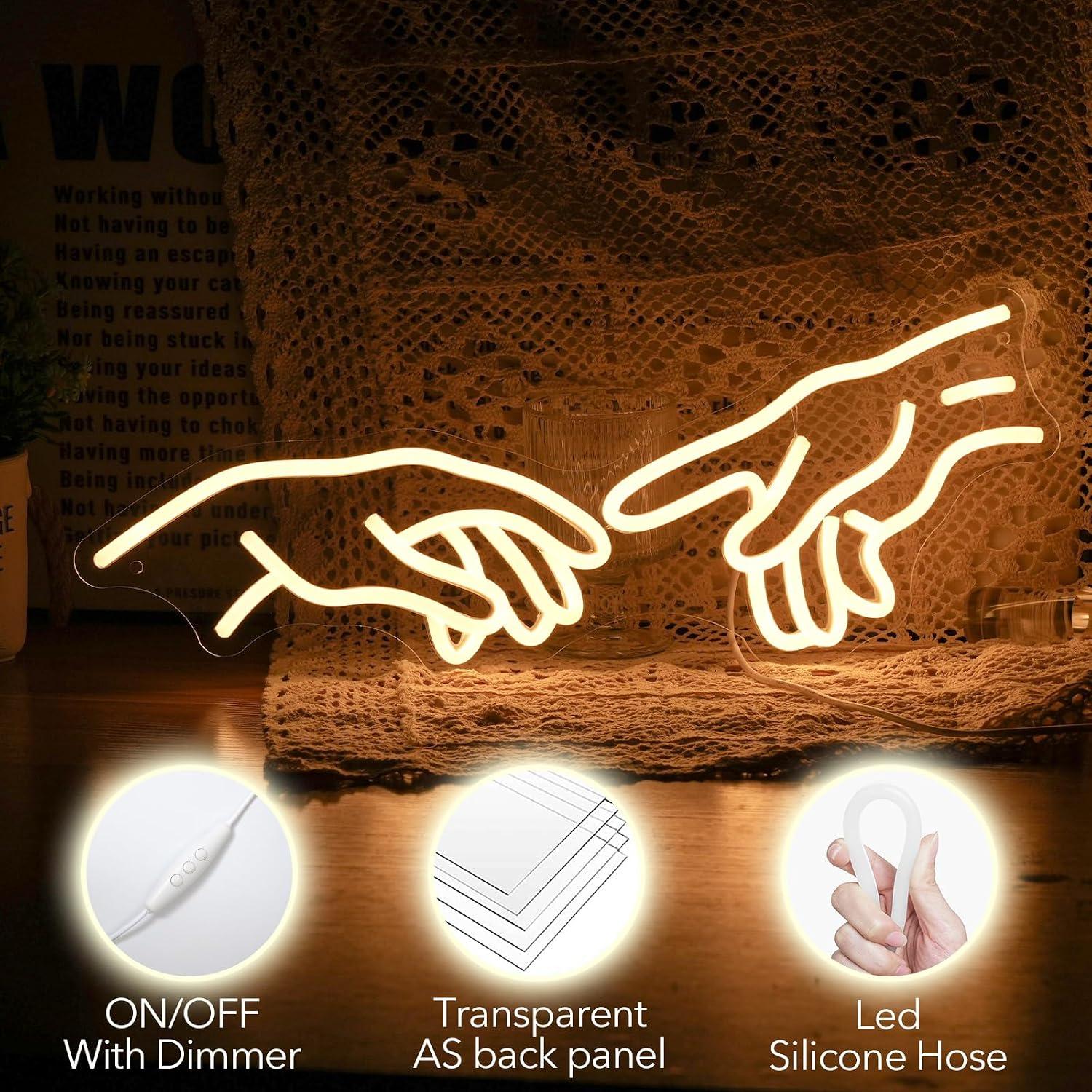 Hands Of God Gesture Neon Sign - Party Games Shop ulasan dan harga