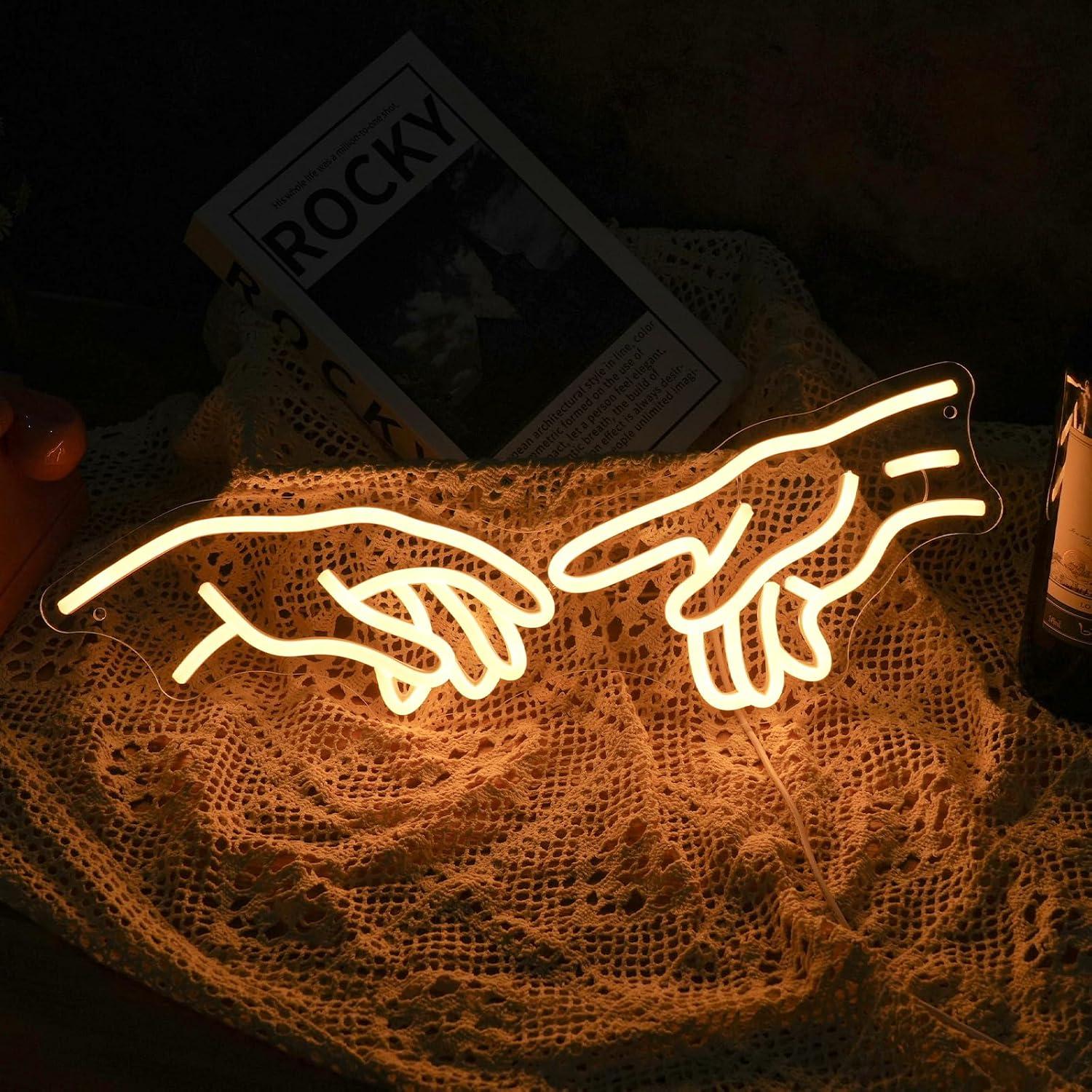 Hands Of God Gesture Neon Sign - Party Games Shop ulasan dan harga