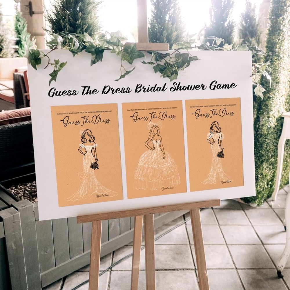 10Pcs Guess The Dress Bridal S - Party Games Bridal Shower ulasan dan harga