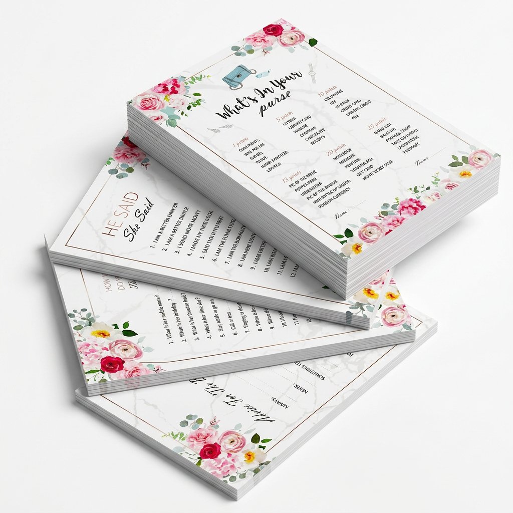 Bridal Shower Game Cards Set,  - Party Games Bridal Shower ulasan dan harga