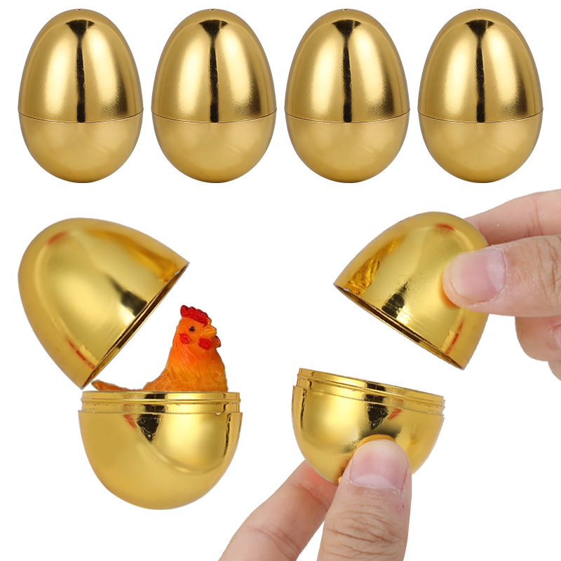 6PCS Golden Easter Eggs Plasti - Party Games Egg ulasan dan harga