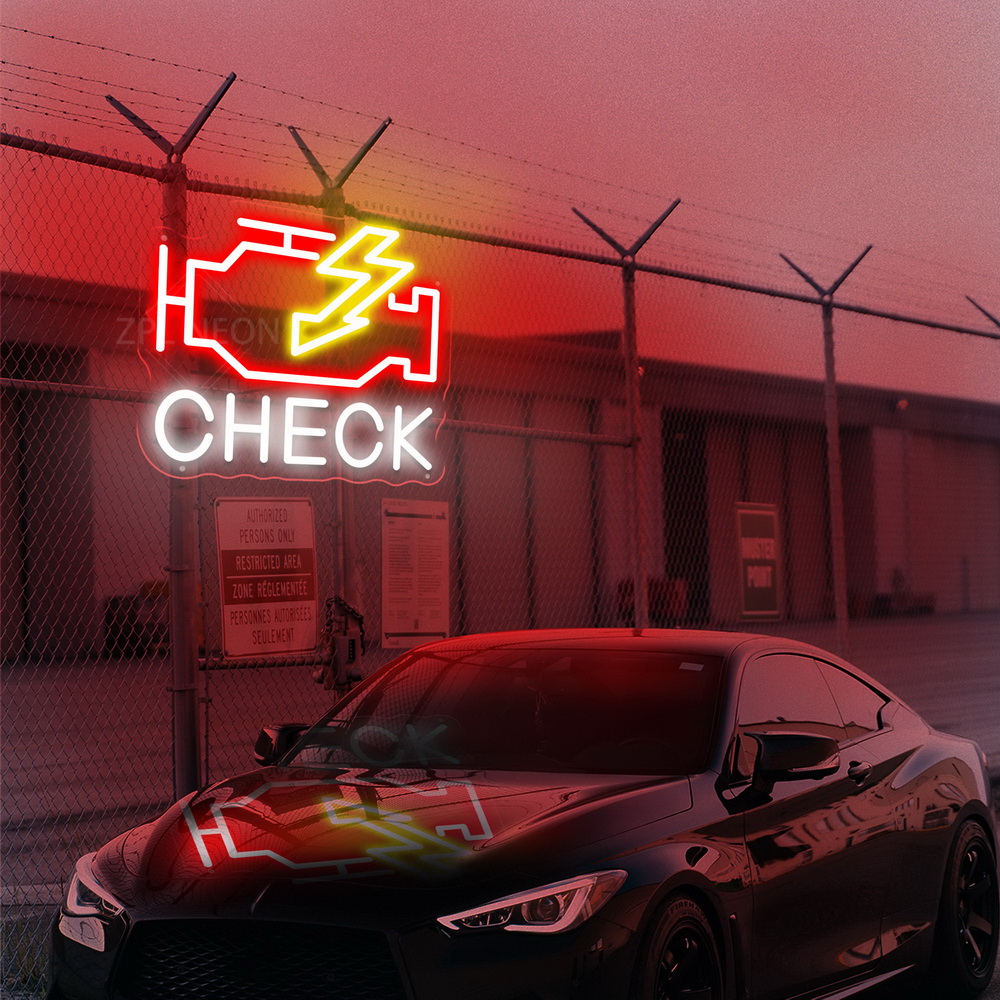 Check Engine Neon Sign Led Lig - Party Games Shop ulasan dan harga
