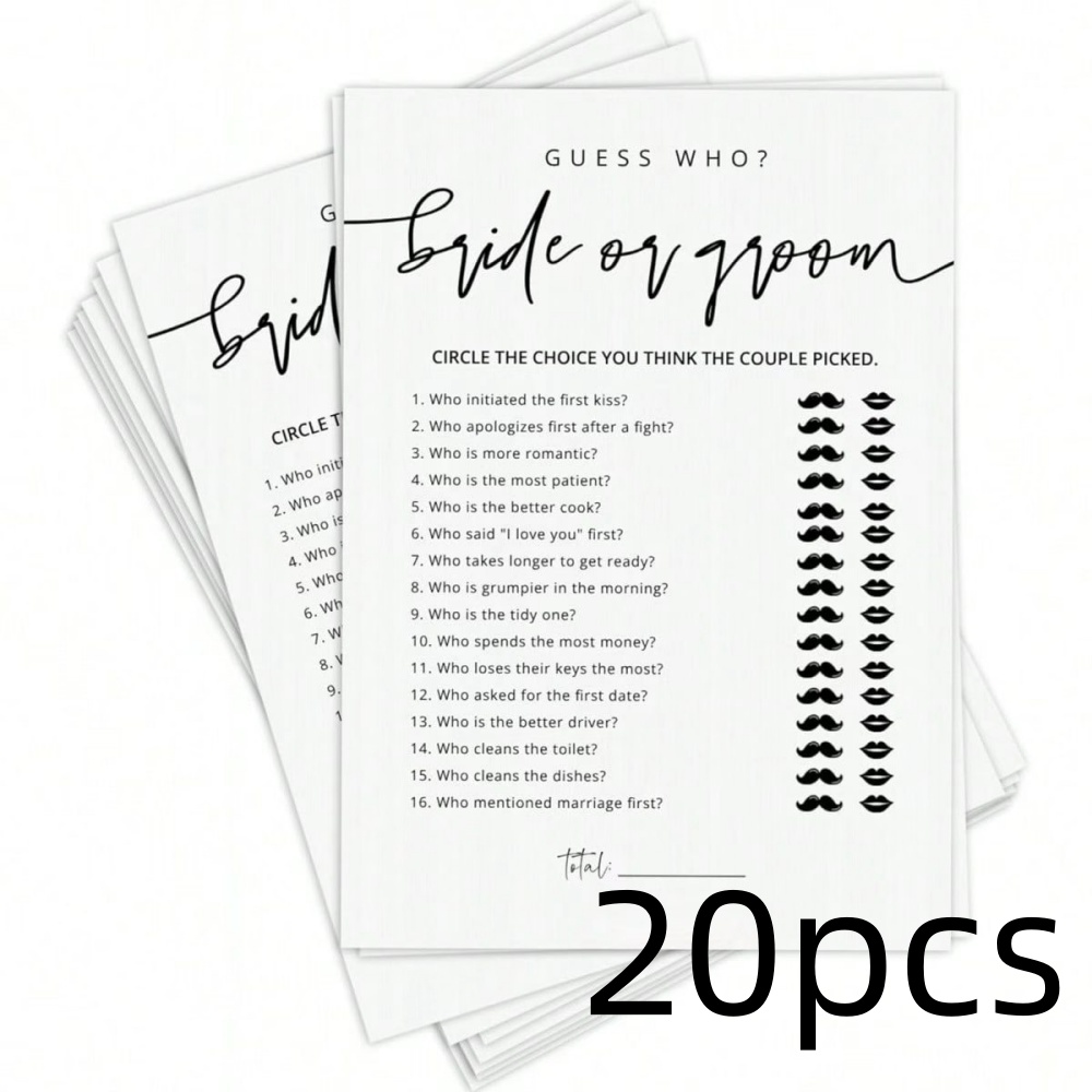 20 Pcs Wedding Game Fun Bridal - Party Games Bridal Shower ulasan dan harga