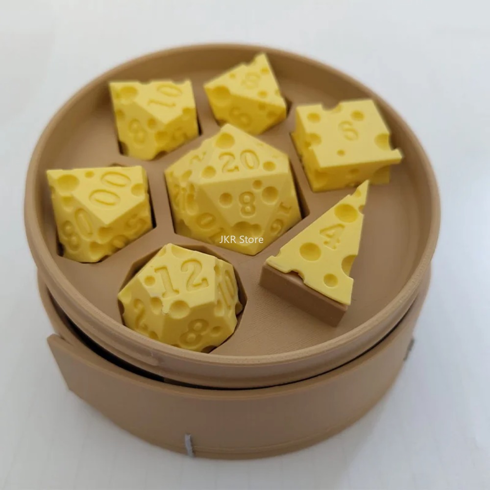 3D Printed Cheese Dice Set wit - Party Games At Christmas ulasan dan harga