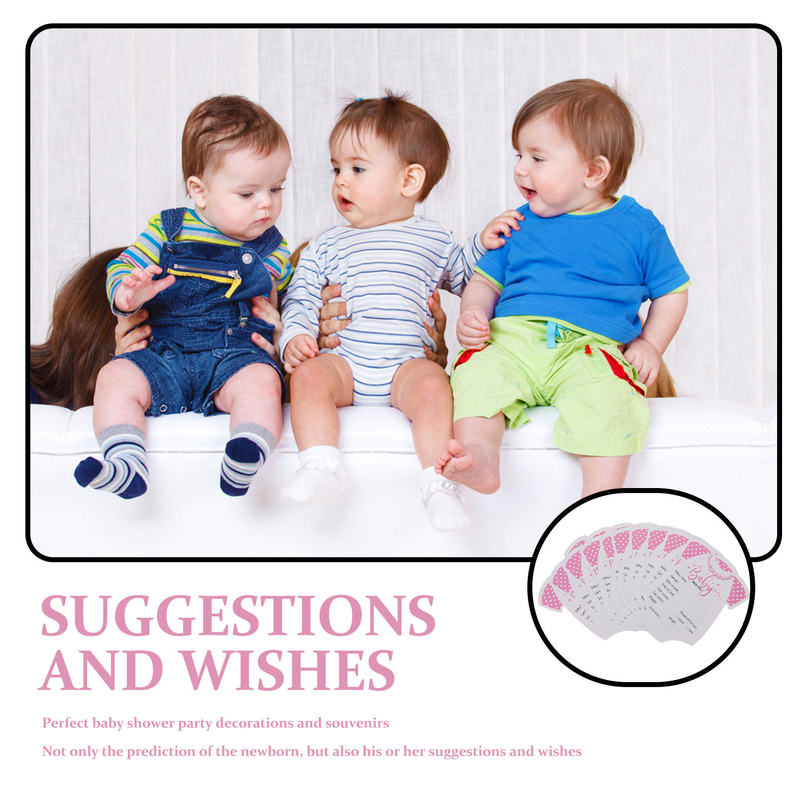 20Pcs Baby Shower Prediction A - Party Games Meaning ulasan dan harga