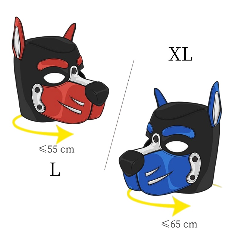 Erotic Colorful Dog Hood Mask  - Party Games Shop ulasan dan harga