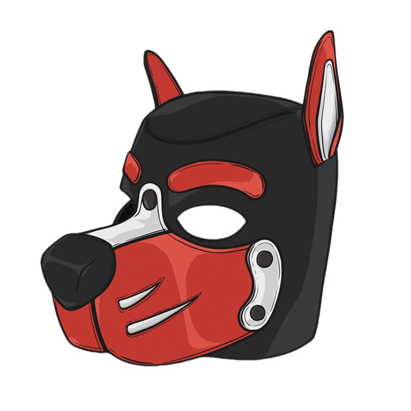 Erotic Colorful Dog Hood Mask  - Party Games Shop ulasan dan harga