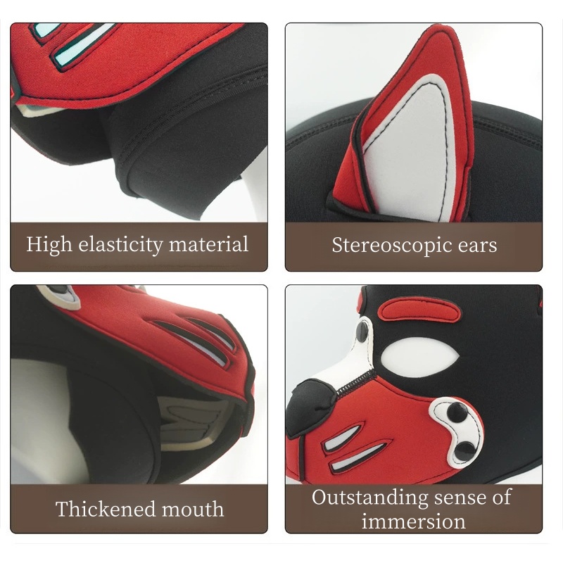 Erotic Colorful Dog Hood Mask  - Party Games Shop ulasan dan harga