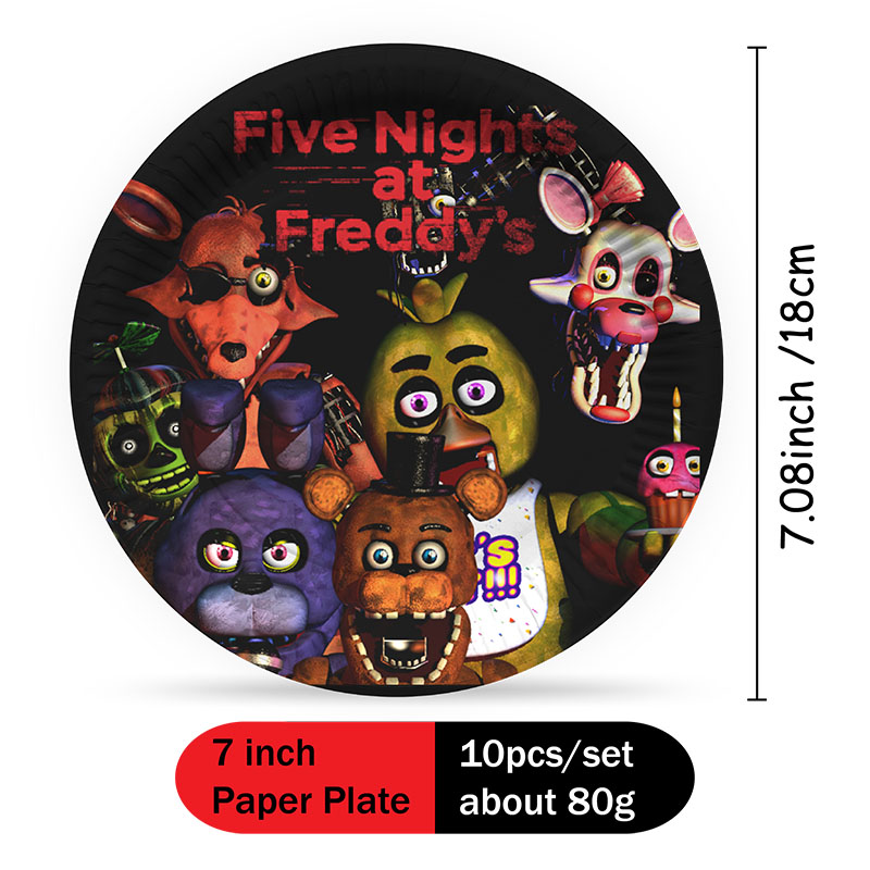 FNAF Themed Paper Plate Cups C - Party Games At Christmas ulasan dan harga