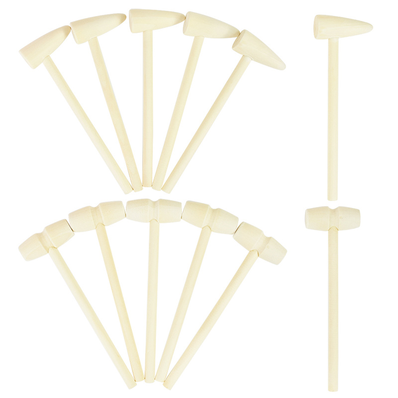 5pcs Wooden Mallets, Mini Hamm - Party Games Egg ulasan dan harga