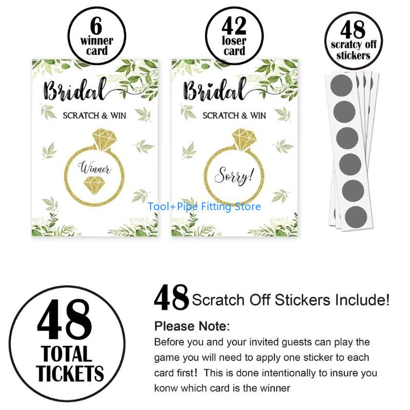 F92B Bridal Shower Scratch Off - Party Games Bridal Shower ulasan dan harga