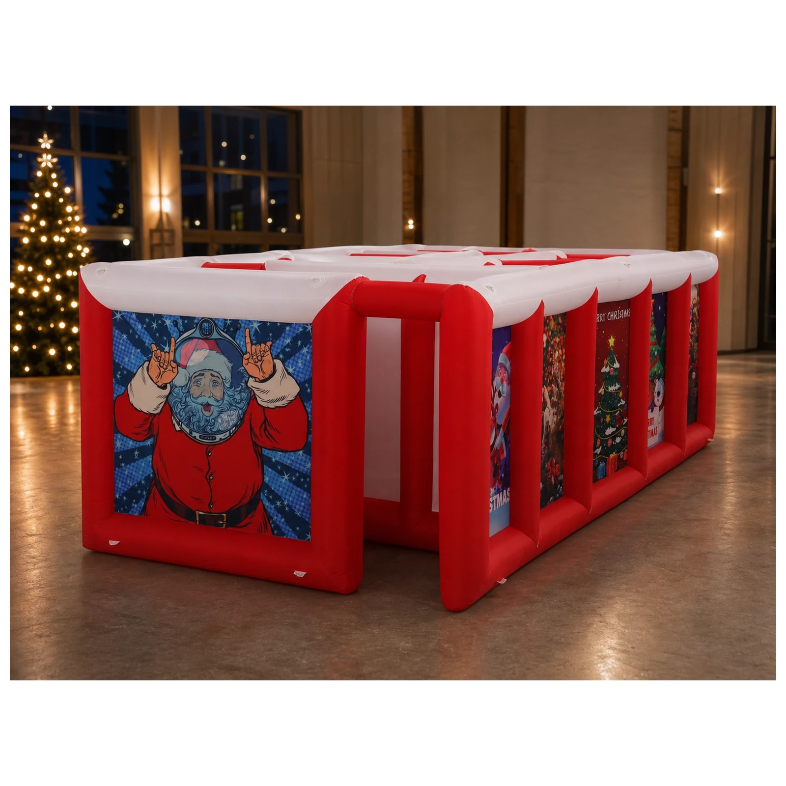 Large Red White Flat Roof Infl - Party Games Kids And Adults ulasan dan harga