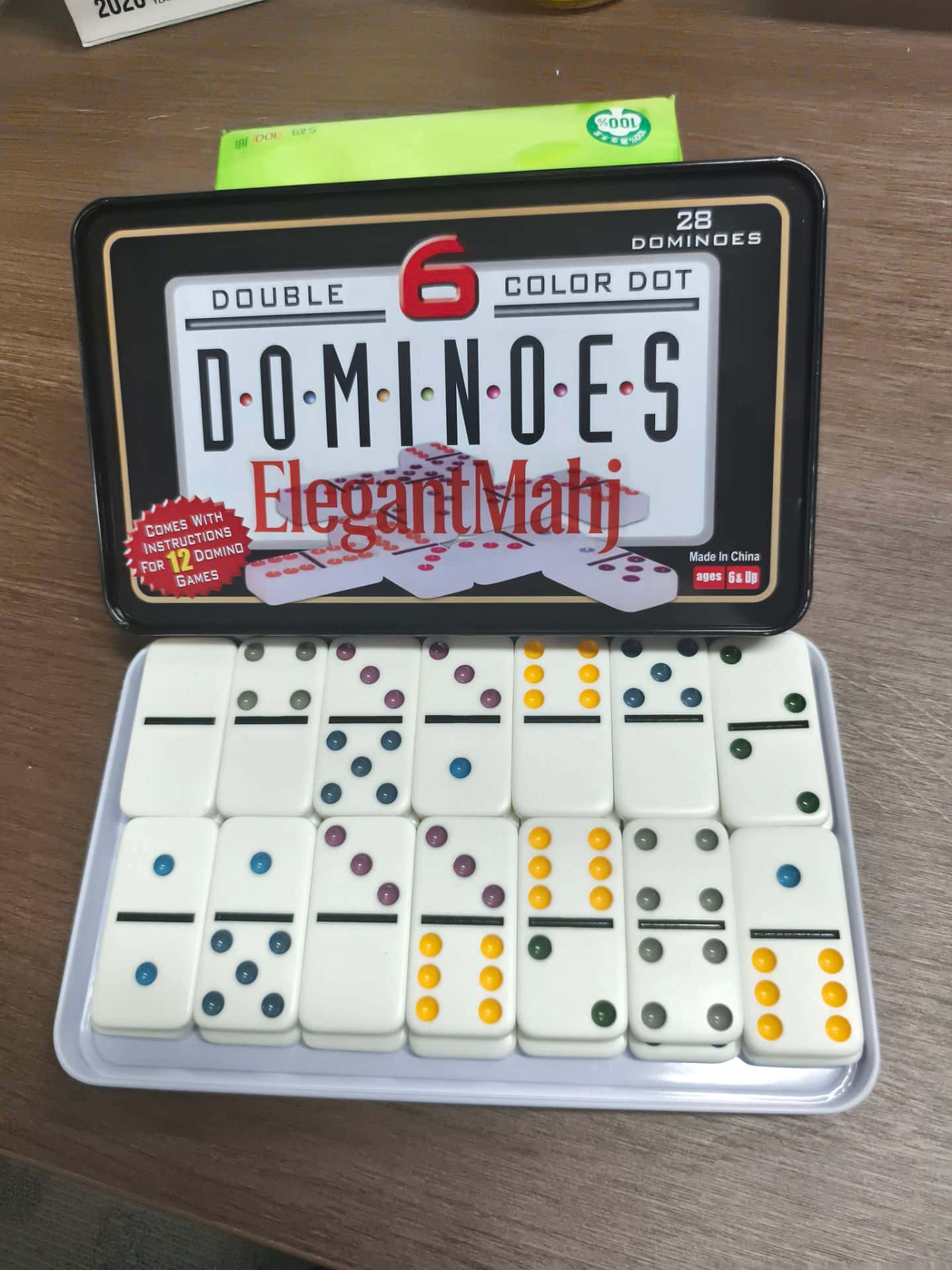 ElegantMahj Double Six Dominoe - Party Games Box ulasan dan harga