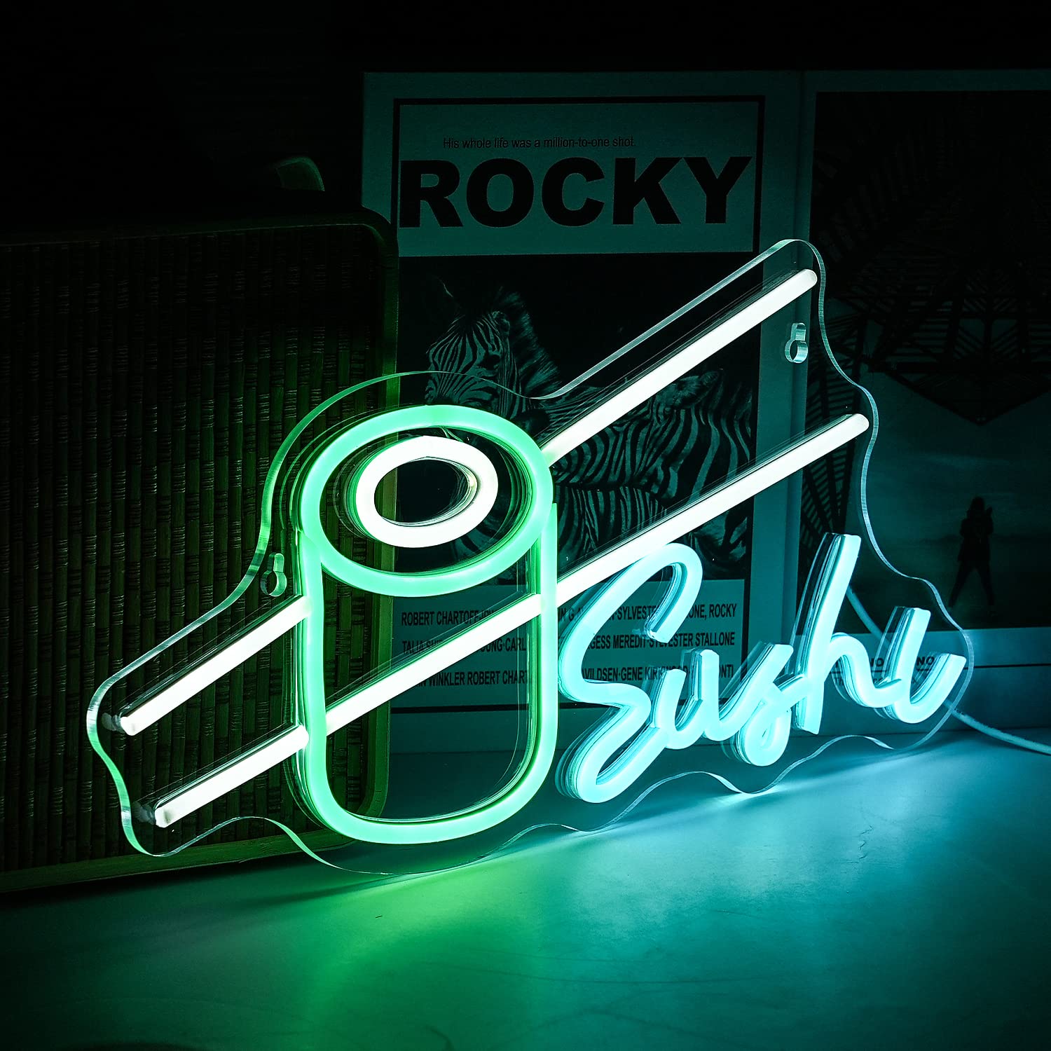 Sushi Neon Sign Bar Wine Glass - Party Games Shop ulasan dan harga