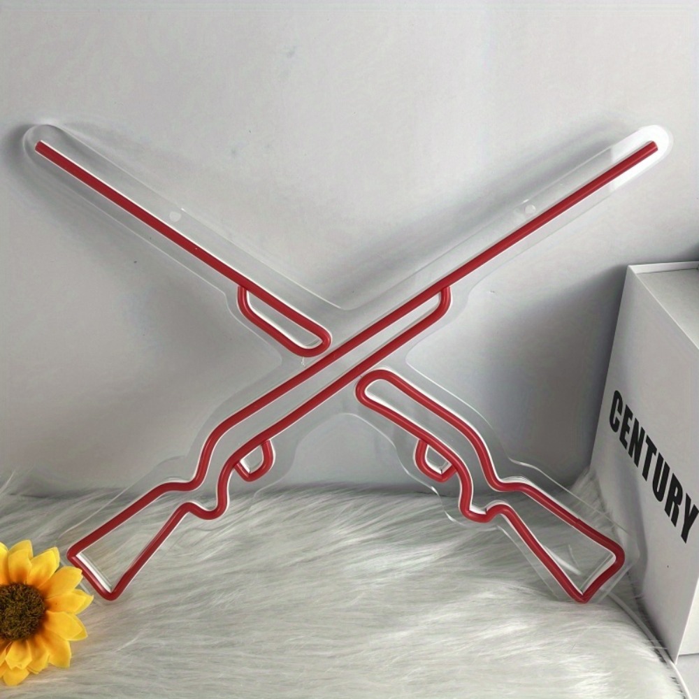 Double Guns Neon Lights, Wall/ - Party Games Shop ulasan dan harga