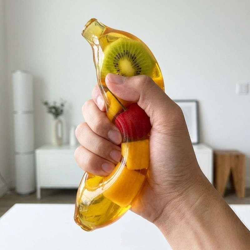 Fruit Banana Jelly Squishy Toy - Party Games Ideas ulasan dan harga